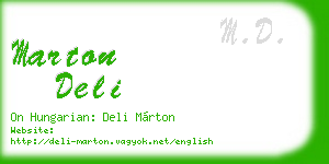 marton deli business card