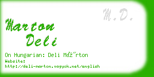 marton deli business card